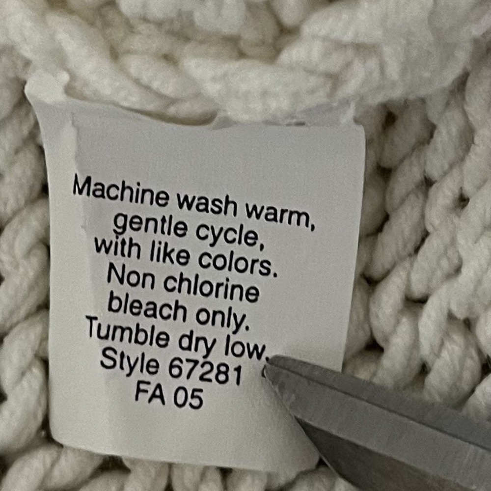 J Crew Sweater Cardigan Womens XS Cream White Chunky Button Up Shawl Collar - Picture 7 of 10